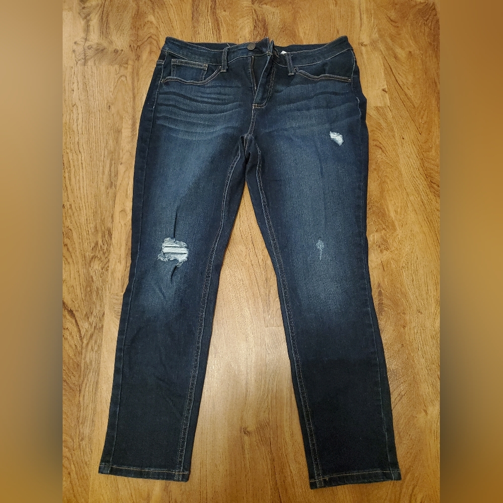 Dark Blue Petite Skinny Womens Jeans